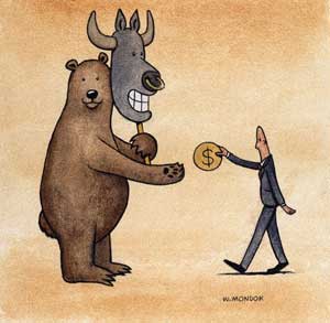 Кто такие быки и медведи на фондовой бирже, на фондовом рынке, на рынке ценных бумаг, на валютном рынке. Индикатор. Быки и медведи Википедия. Против.